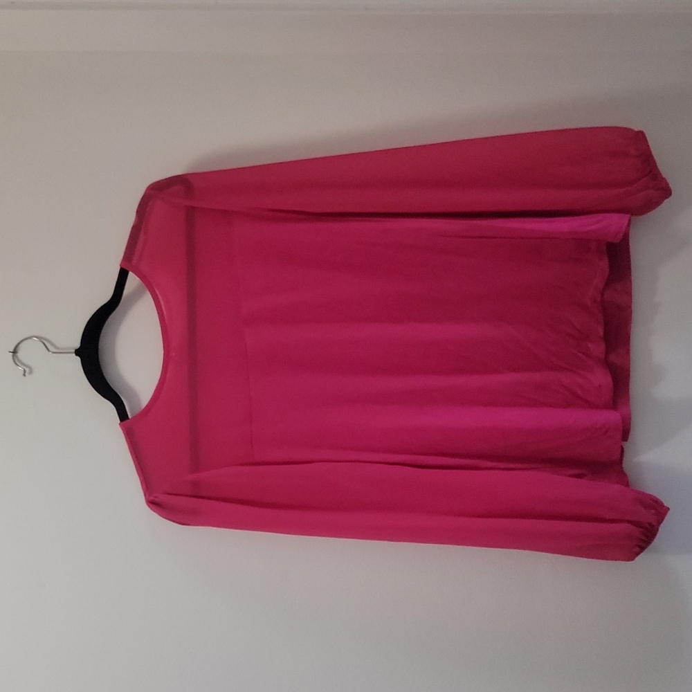 Bright pink blouse